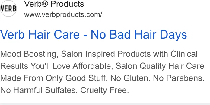 Verb Products ad