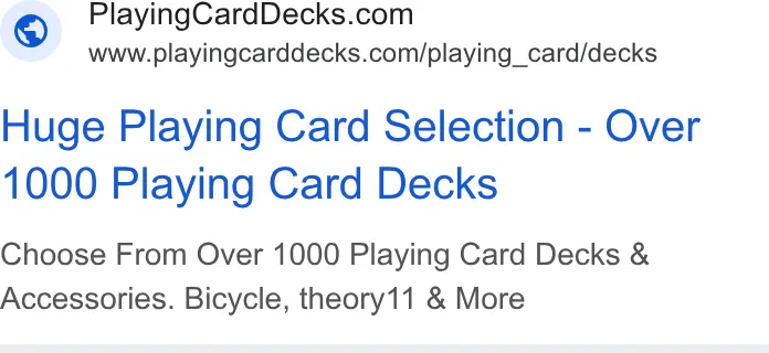 PlayingCardDecks.com ad