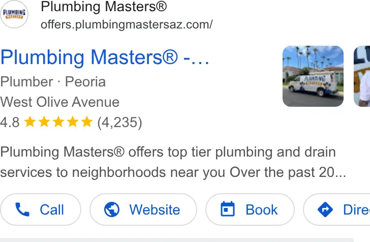 Plumbing Masters ad