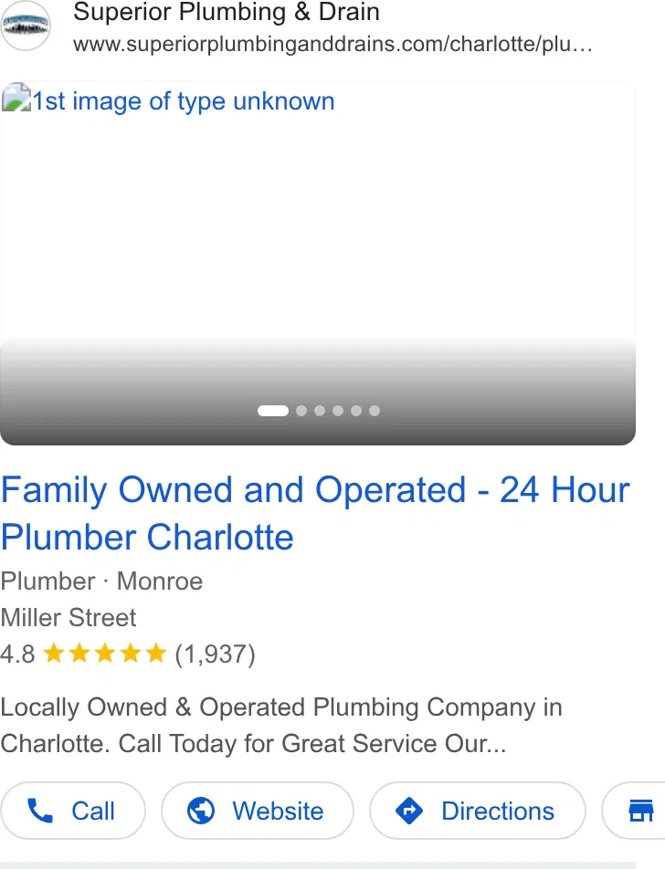 Superior Plumbing & Drains, LLC ad
