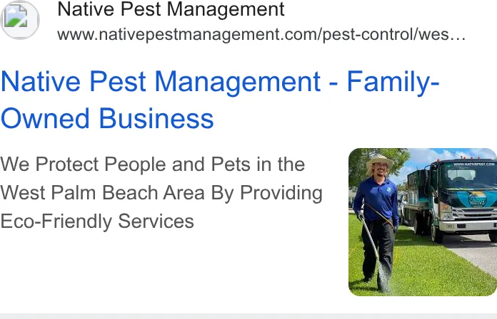 Native Pest Management ad