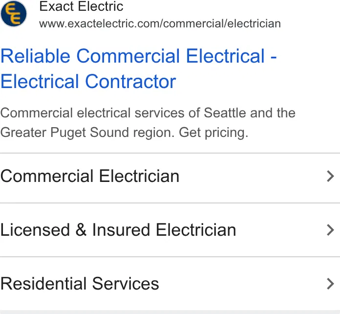 Exact Electric ad