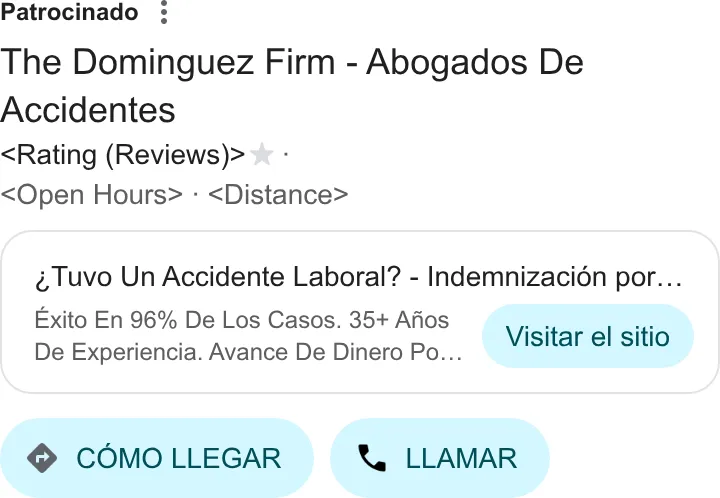 The Dominguez Firm - Personal Injury Lawyers ad