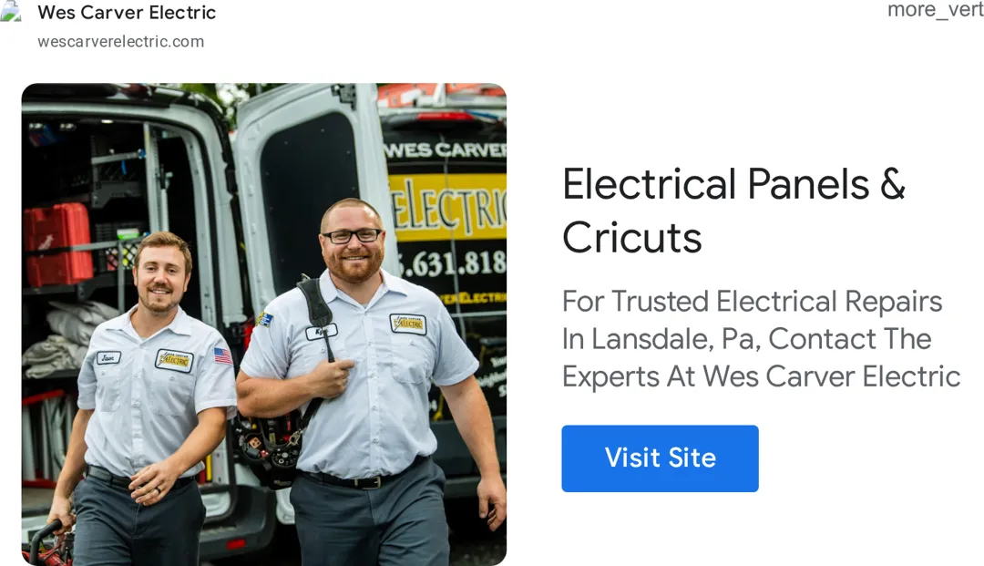 Wes Carver Electric ad