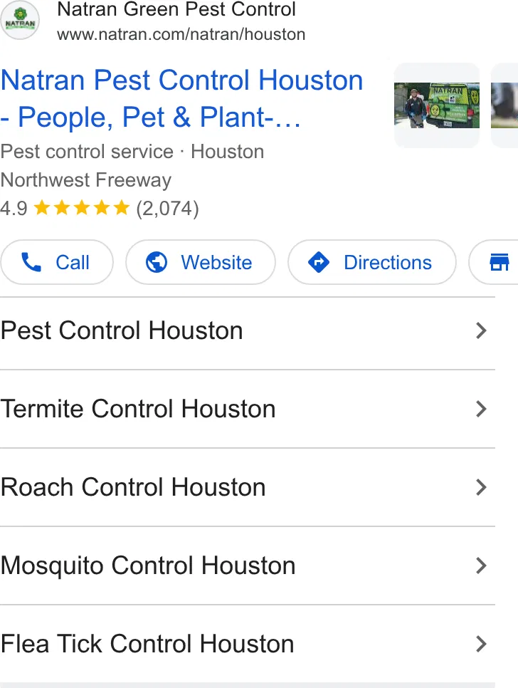 Natran Green Pest Control ad