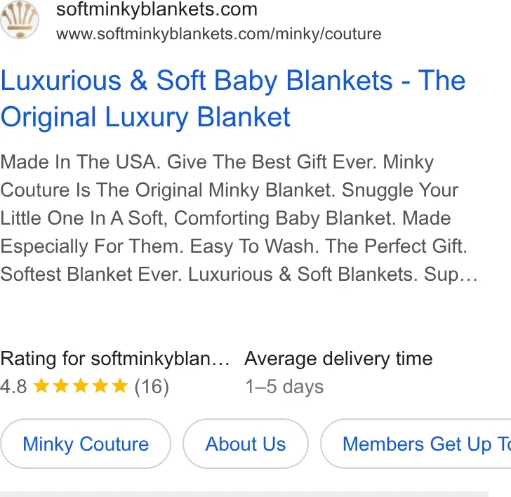 Minky Couture ad