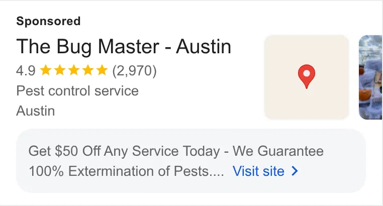 The Bug Master ad