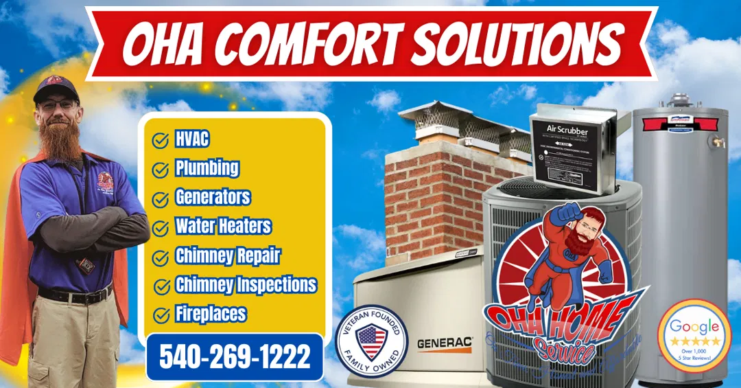 OHA HVAC, Plumbing, Chimney & Fireplaces ad