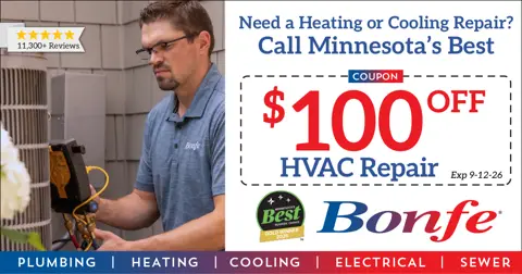 Bonfe Plumbing, Heating, Cooling, Electrical, Sewer ad
