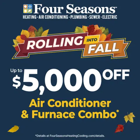 Four Seasons Heating, Air Conditioning, Plumbing, Sewer & Electric ad