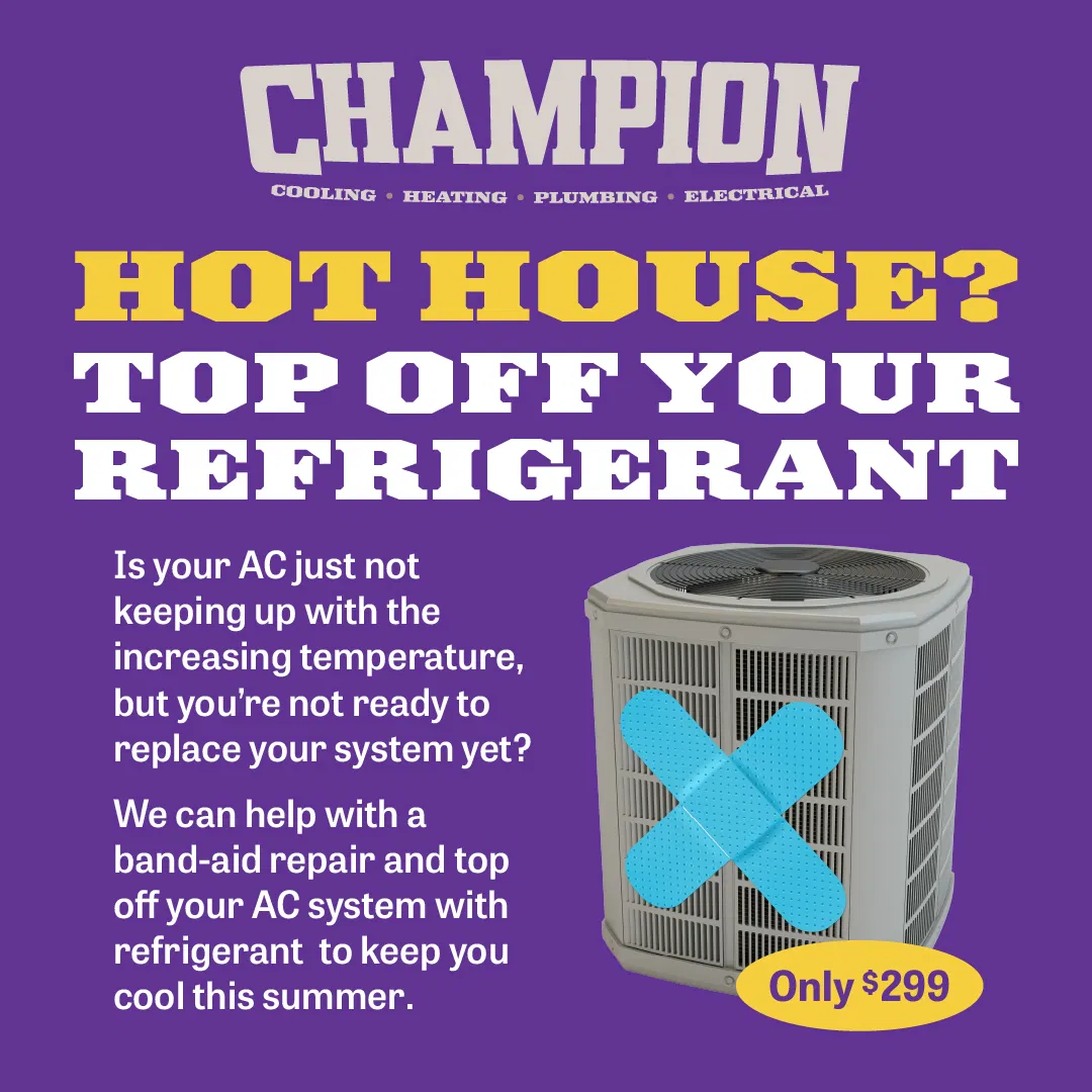 Champion Cooling, Heating & Plumbing ad